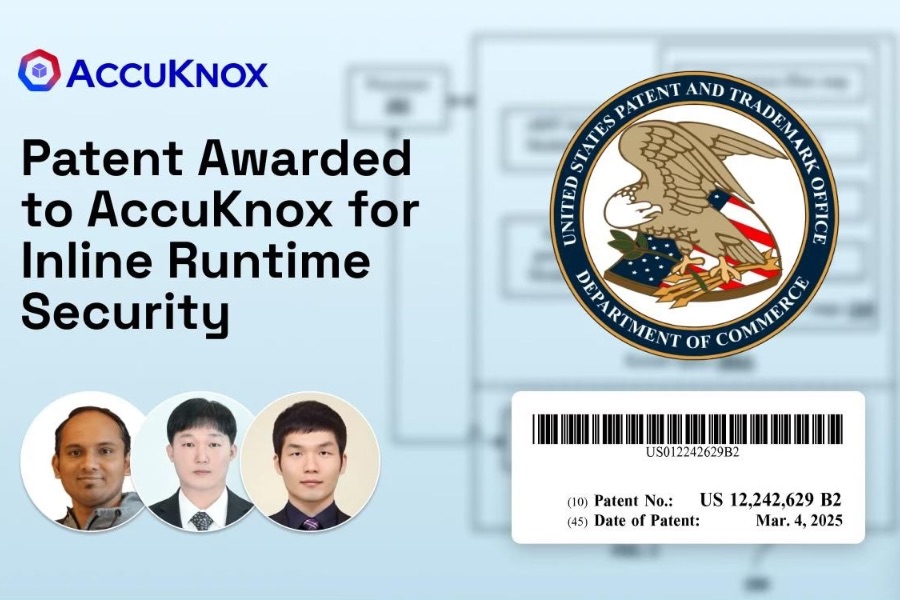 AccuKnox Awarded Patent for Runtime Security of Kernel Events pr blog image