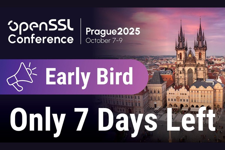 Only 7 Days Left for Early Bird Registration to the OpenSSL Conference 2025 pr blog image